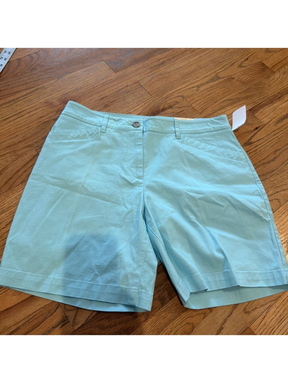 Talbots Light Aqua Cotton Blend Shorts